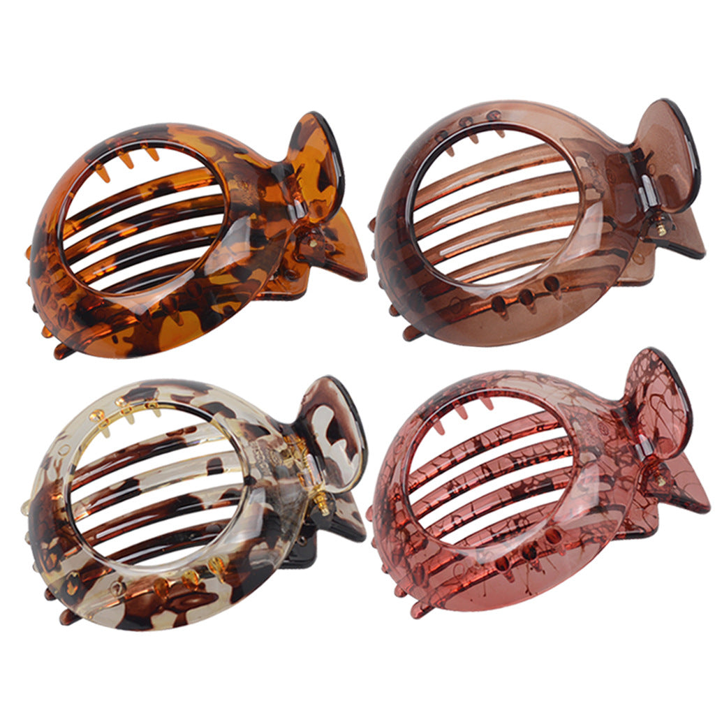 Stylish Round Hollow Hair Barrettes for Women - Multiple Colors