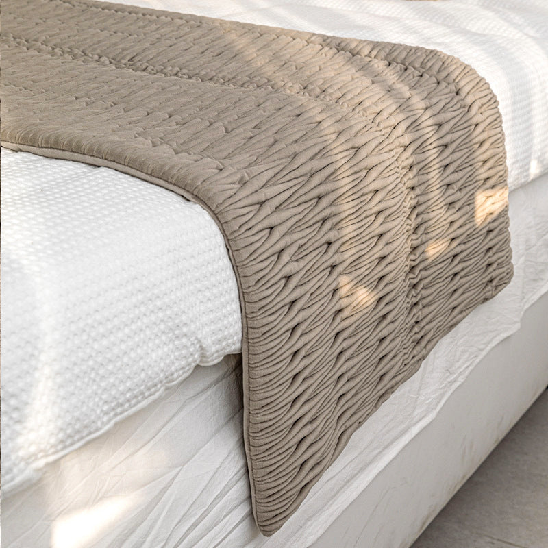 Modern Minimalist Bed Runner and Pillow Cover Set for Home Decor