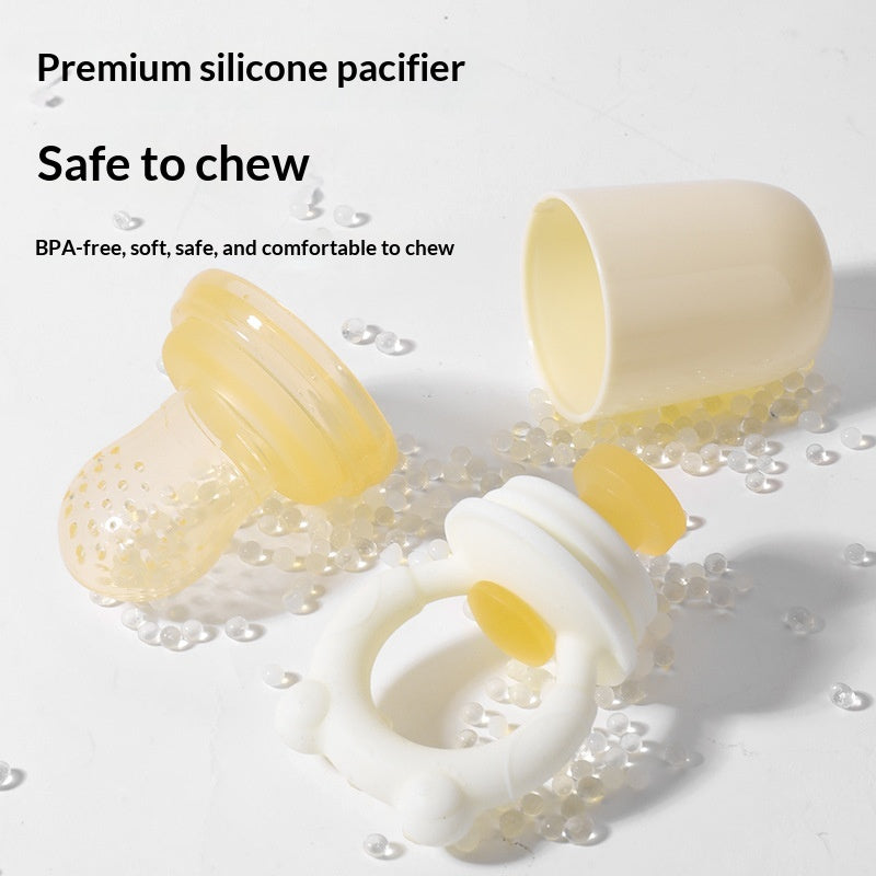 Baby Teething Fruit Puree Feeder - Silicone Baby Snack Sippy Cup