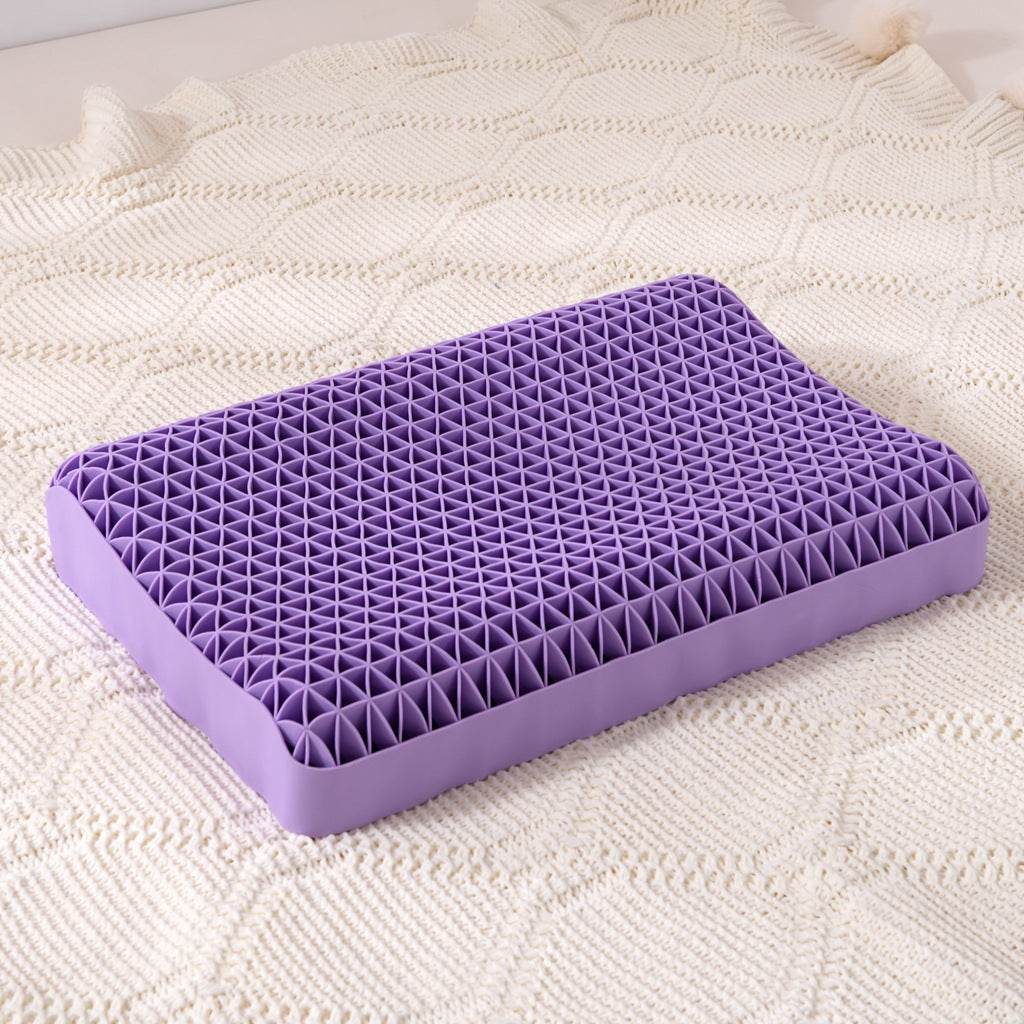 Pressureless TPE Pillow for Comfort and Support - Purple, Multiple Sizes