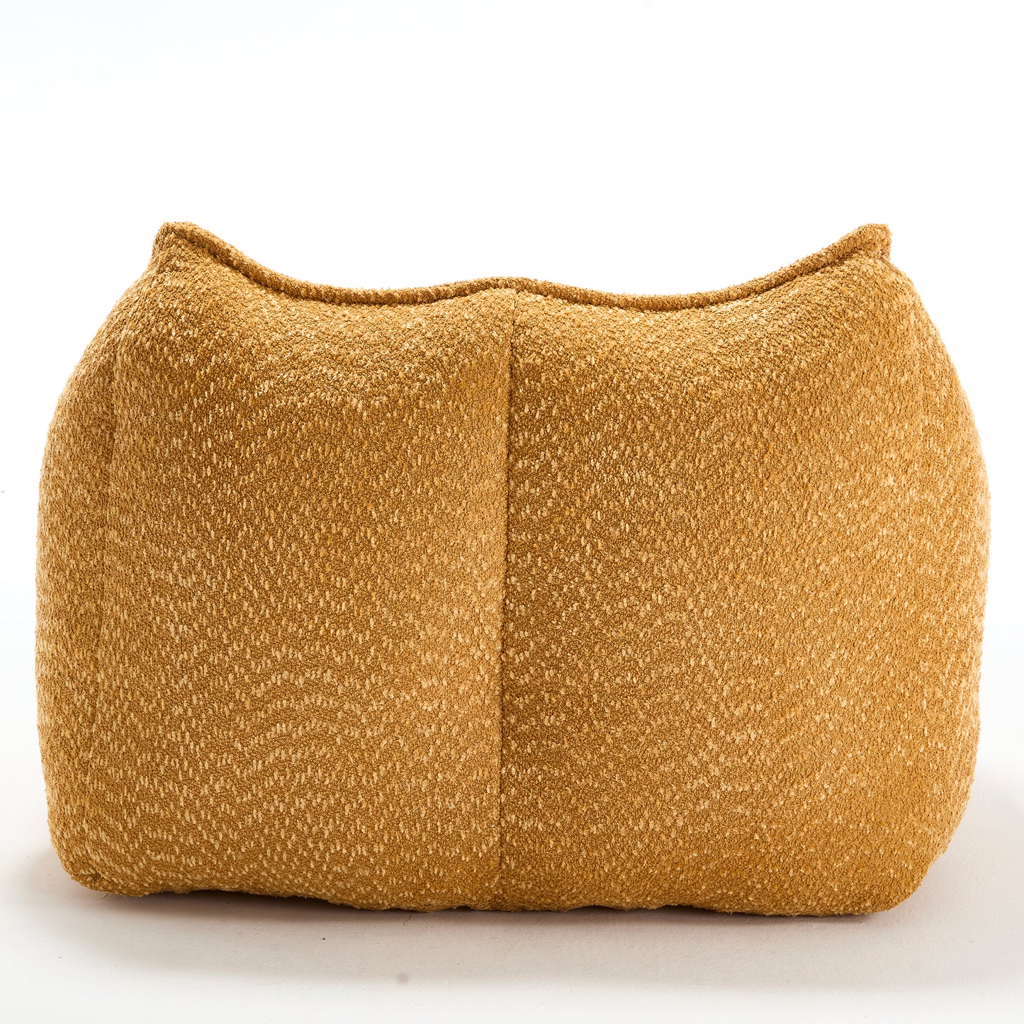 Yellow Chenille Bean Bag Chair - Comfortable Lazy Sofa for Adults