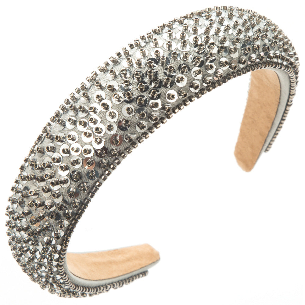 Women's Beaded Crystal Sequined Headband