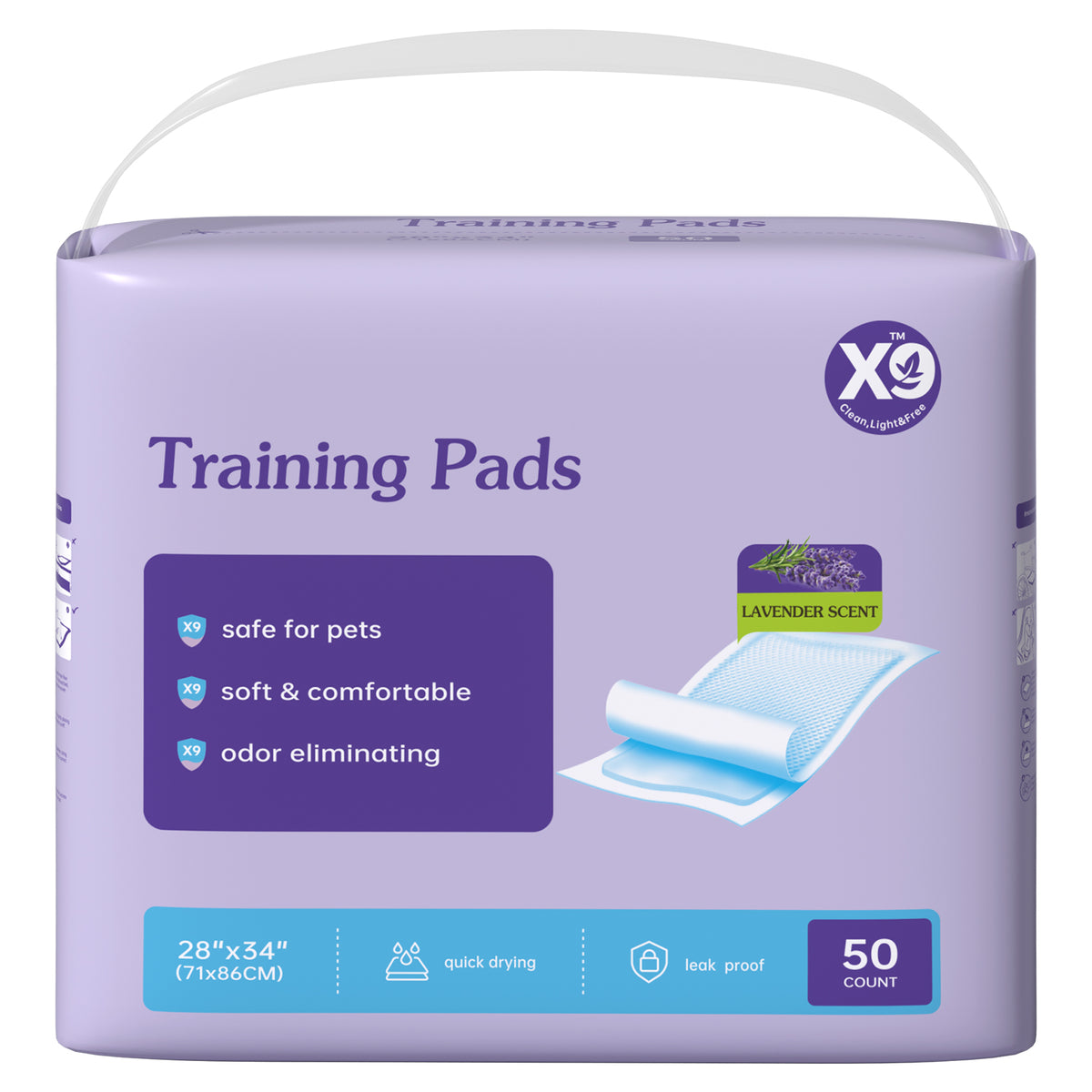 Lavender Scented Disposable Pet Training Pads - Leak-Proof Absorbent Dog Pee Pads