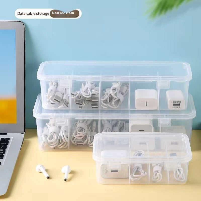 Dust-Proof Cable Storage Box with Compartments - Multiple Sizes