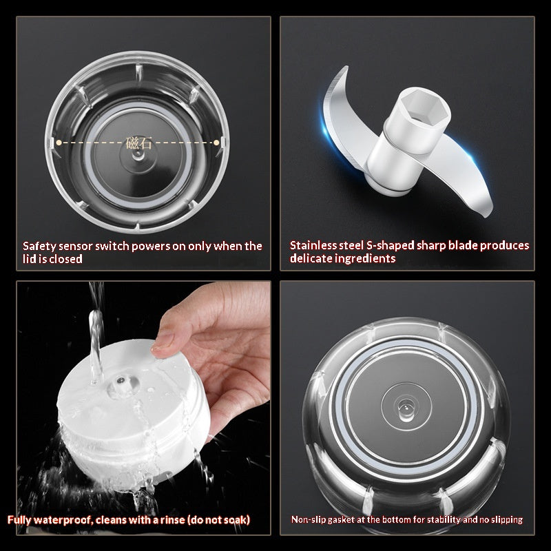 Mini Wireless Electric Garlic Press with USB Charging - Kitchen Utensil