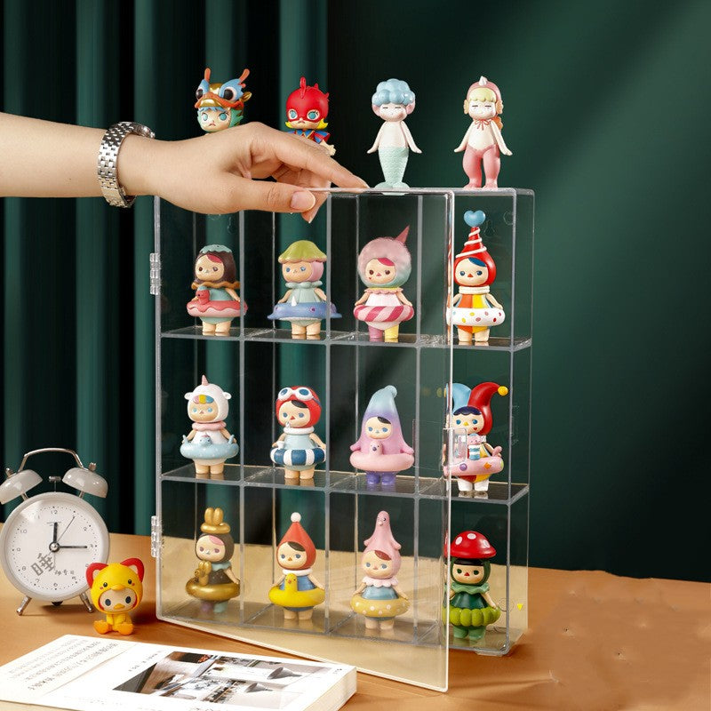 Acrylic Blind Box Storage Display Rack Wall Mount Bubble Matt Doll Cabinet Organizer