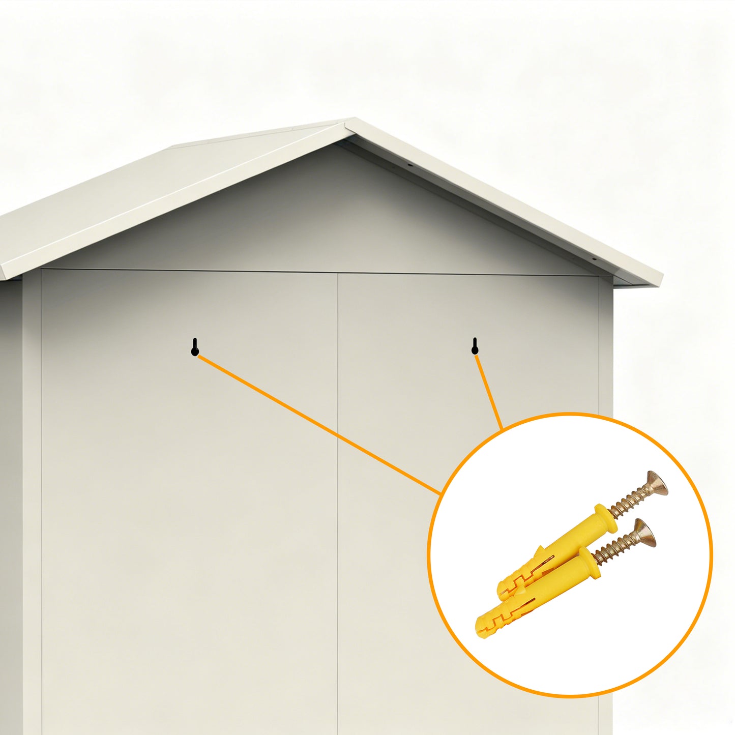 79-Inch Tall Metal Tool Storage Cabinet - Beige Steel Organizer