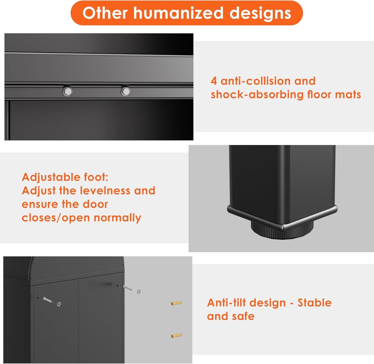 Arched Glass Door Storage Cabinet with LED Lights - Black