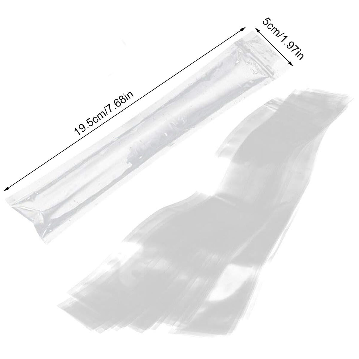 320 Clear Ice Popsicle Bags with Funnel - Party Supplies