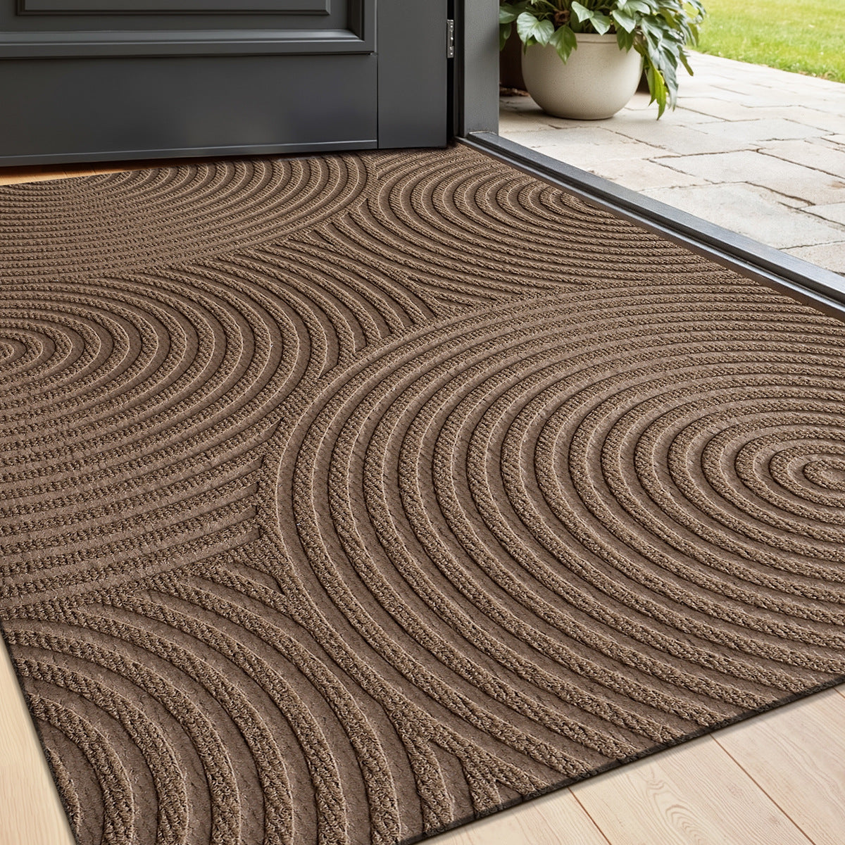 Outdoor Dirt-Trapping Doormat - Wear-Resistant, Easy to Clean for Home Use