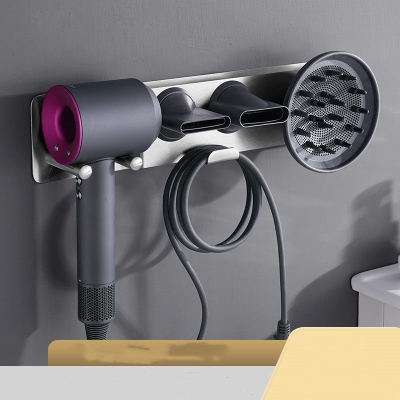 Punch Free Hair Dryer Bracket Magnetic Wall Mount Holder for Bathroom