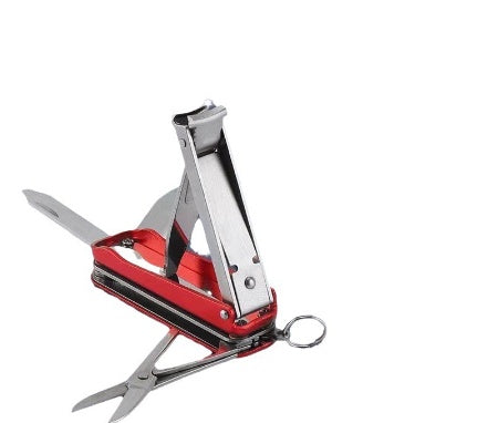 Multifunctional Foldable Nail Clippers Keychain Set - Portable 3-in-1