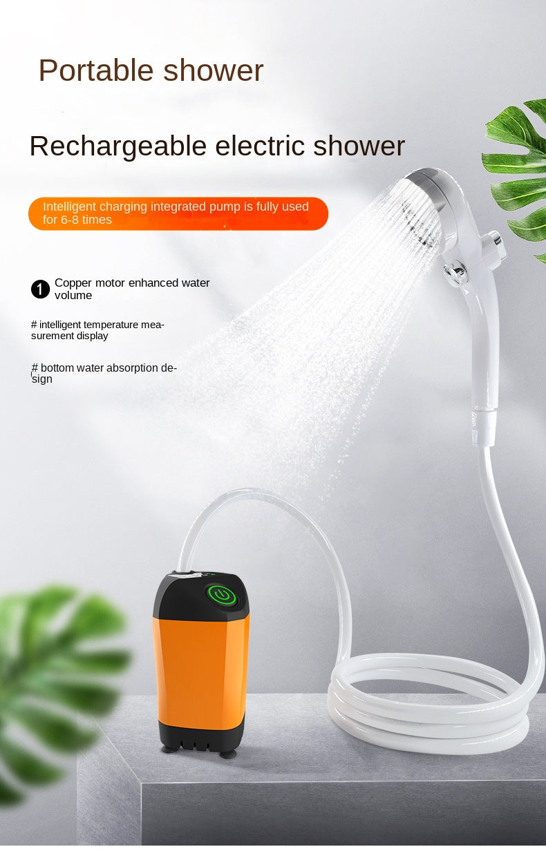 Portable Electric Self-Priming Shower Rechargeable for Outdoor & Home Use