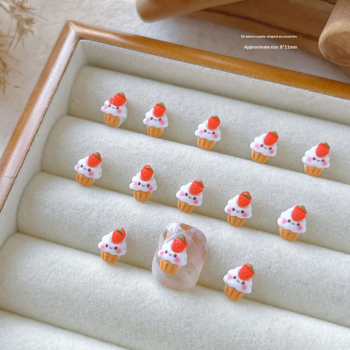 Edible Toy Cookie Nail Art Accessories Kit - Cartoon Series Resin Decor