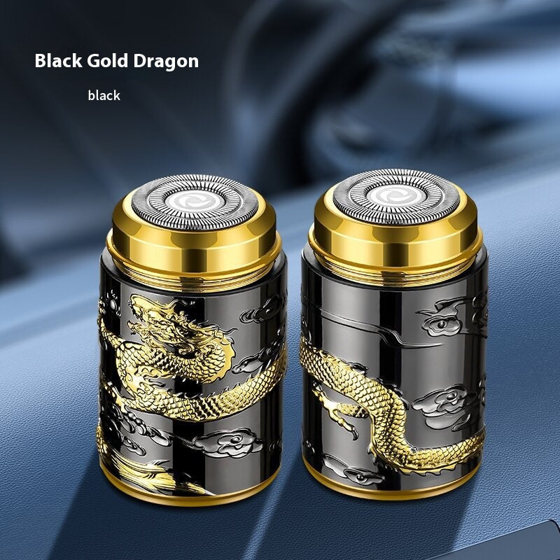 Rechargeable Body Electric Shaver with Dragon Relief Design