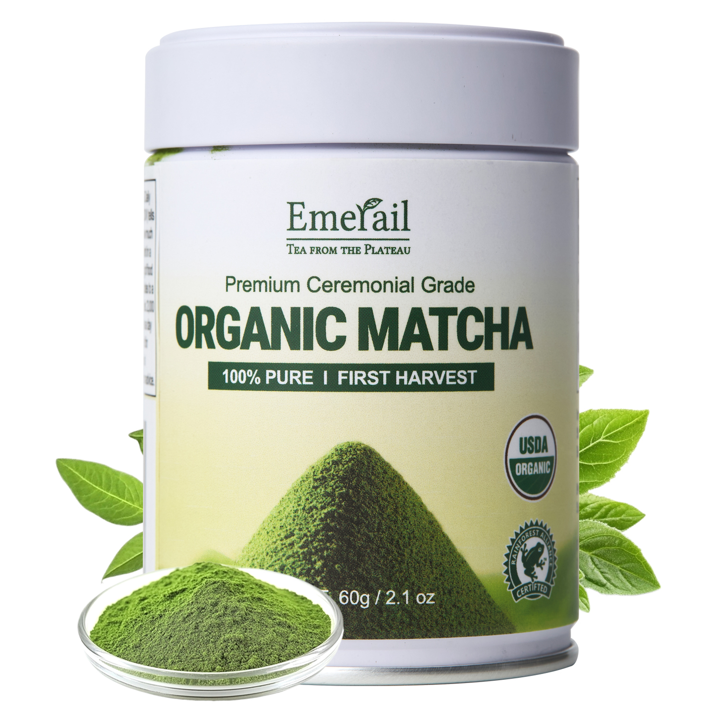 Ceremonial Grade Organic Matcha Green Tea Powder - 60g Pure First Harvest
