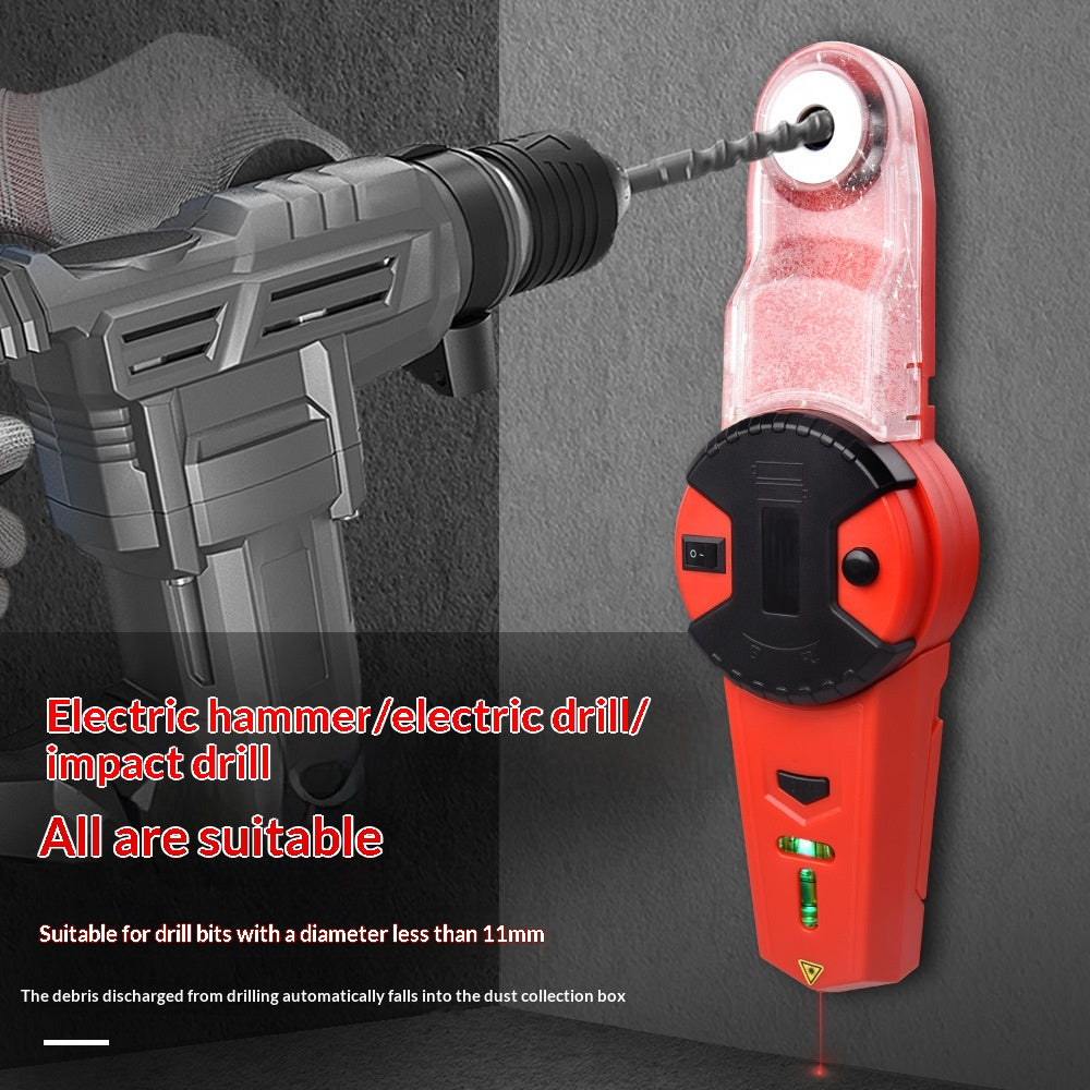Electric Drill Dust Collector for Cordless & Impact Drills - Red