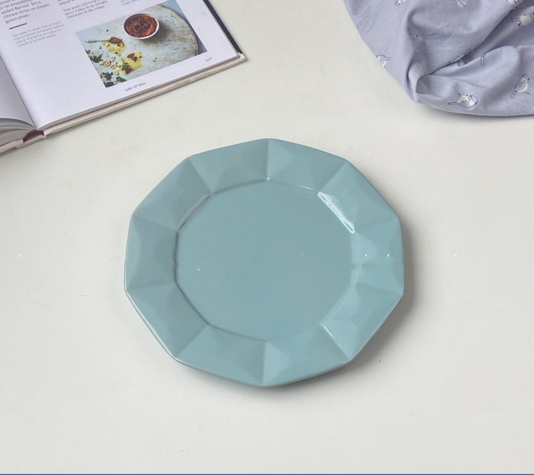 Ceramic Dinner Plate - Round Porcelain Tableware for Kitchen & Dining - Multiple Styles