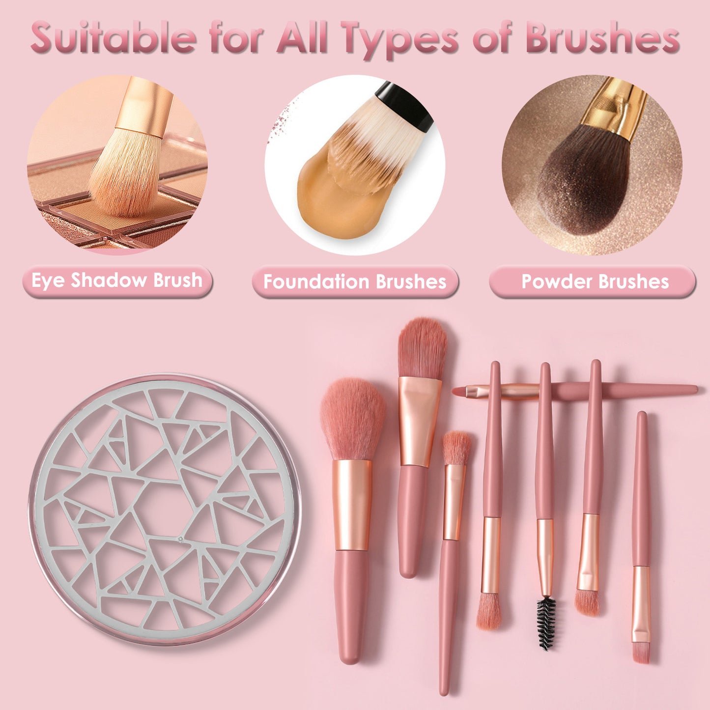 4-in-1 Automatic Electric Makeup Brush Cleaner & Dryer with UV Disinfection