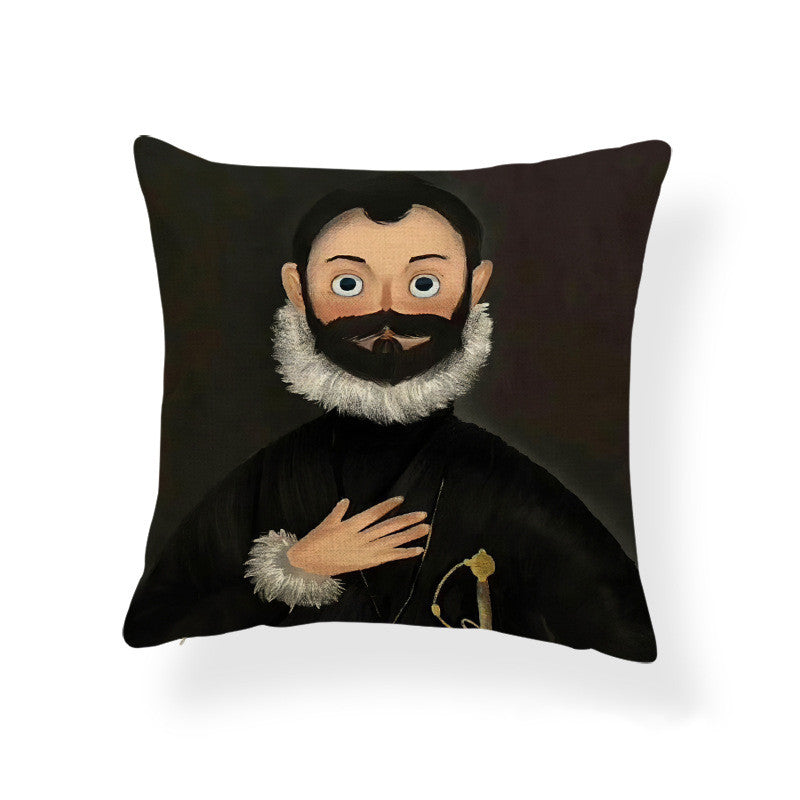 Cartoon Girl Printed Pillowcase Cushion Cover Home Decor 45x45cm