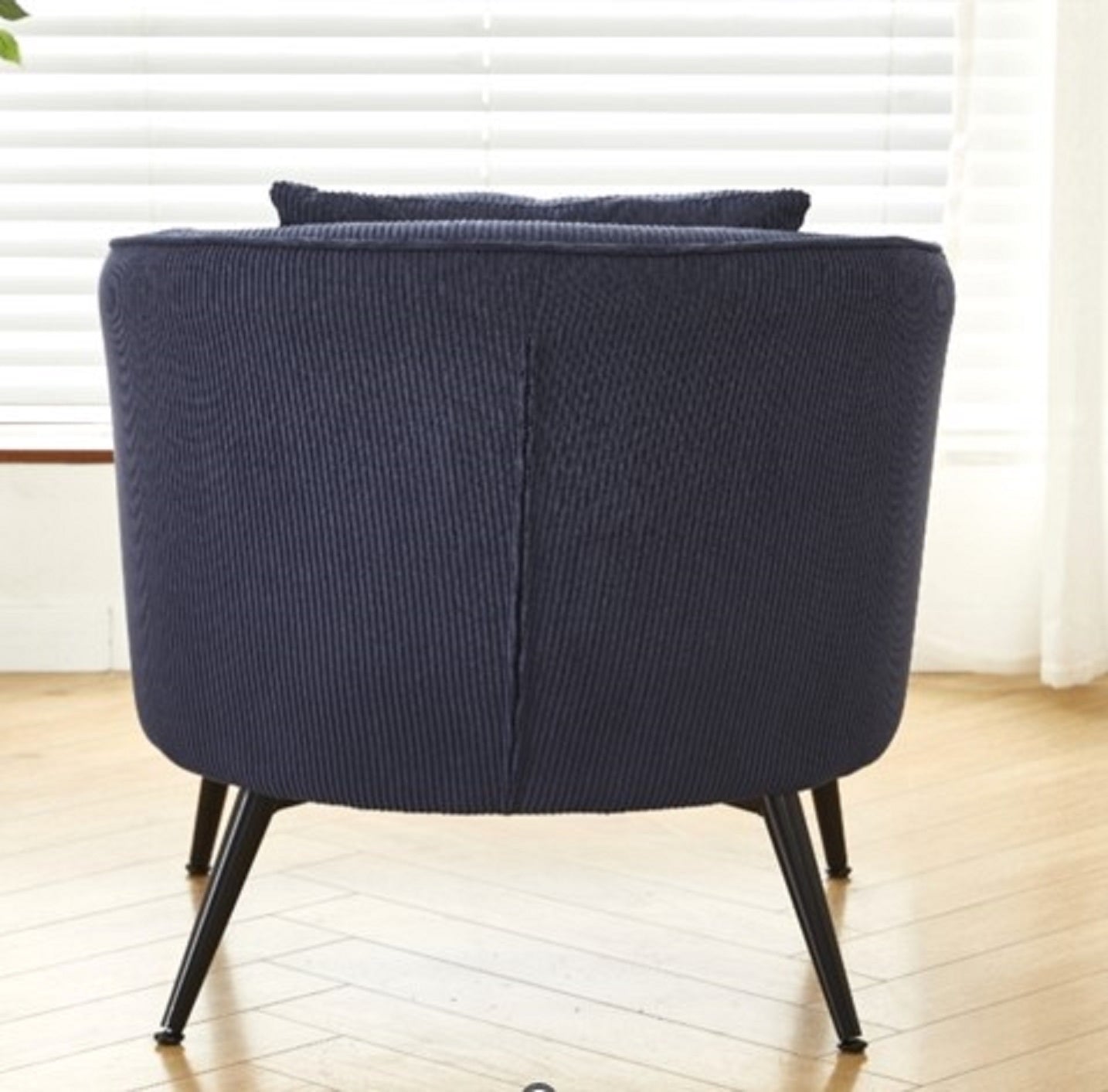 Velvet Accent Chair With Pillow, Modern Upholstered Armchair Metal