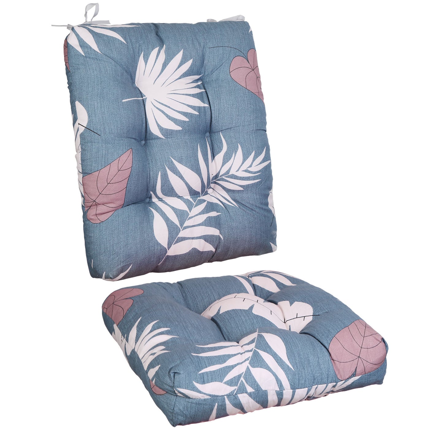 2-Piece Waterproof Rocking Chair Cushion Set with Non-Slip Ties