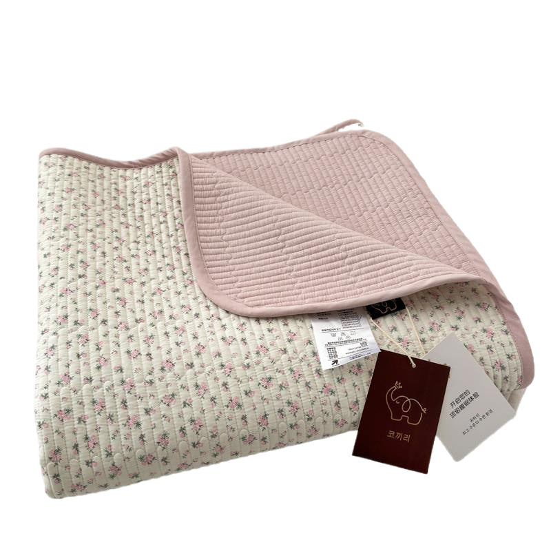 Double-Sided Pure Cotton Quilted Mattress Cover Bedspread - Multiple Sizes & Patterns
