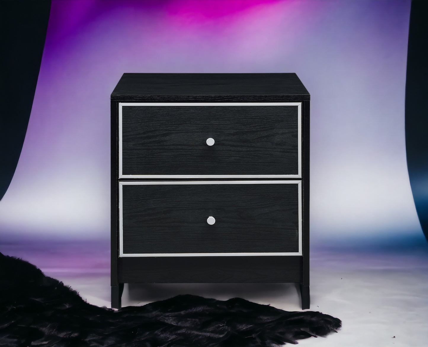 Jabir Black and Silver Accent Table - Stylish Design
