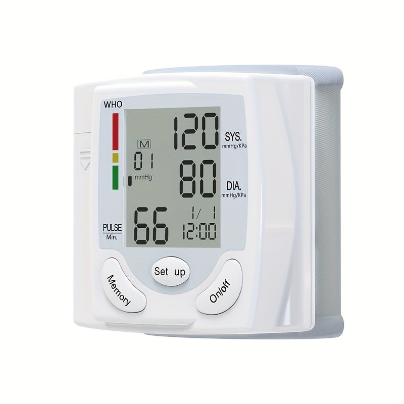 Wrist Blood Pressure Monitor with Voice & LCD Display