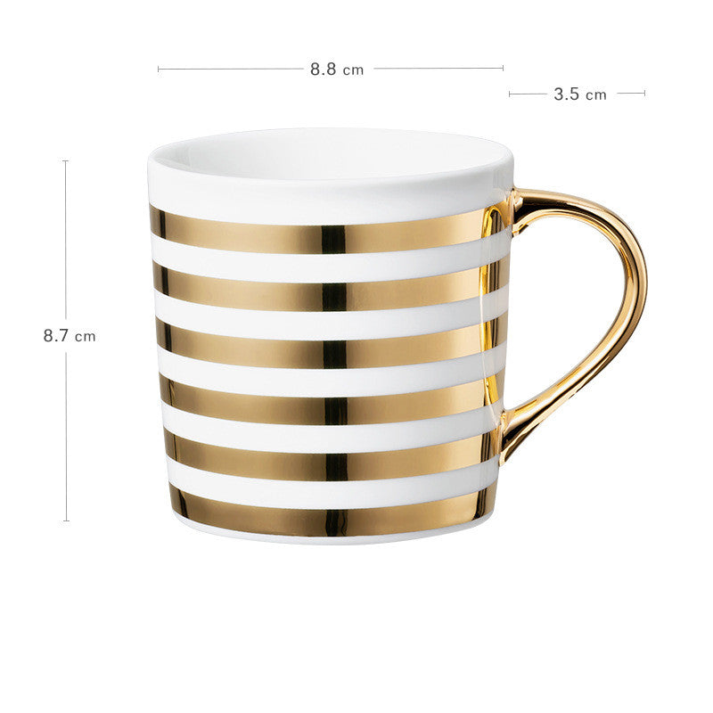 Luxury Coffee Mug with Lid and Spoon - Heart, LOVE, Star Style