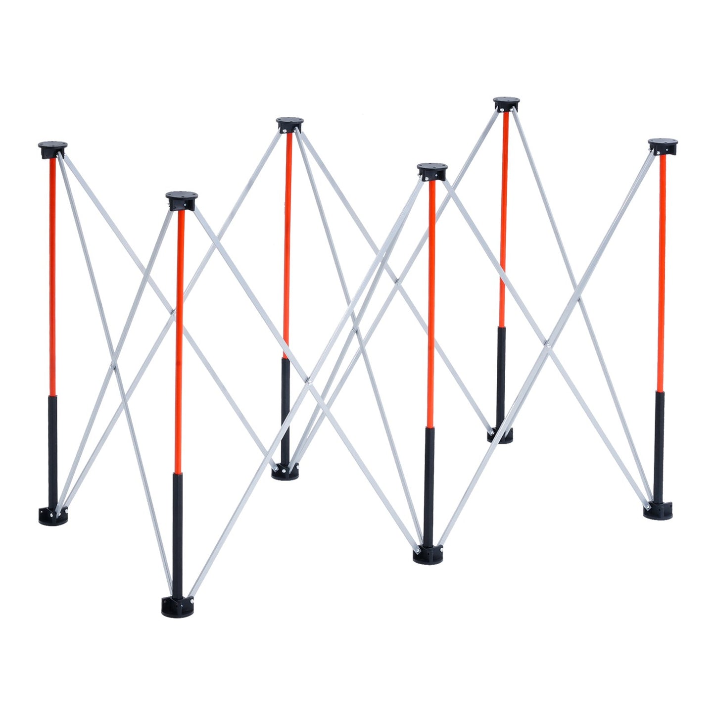 Portable Folding Workstand 4.16x2.18ft Heavy-Duty Work Bench with 2500lbs Capacity - Orange