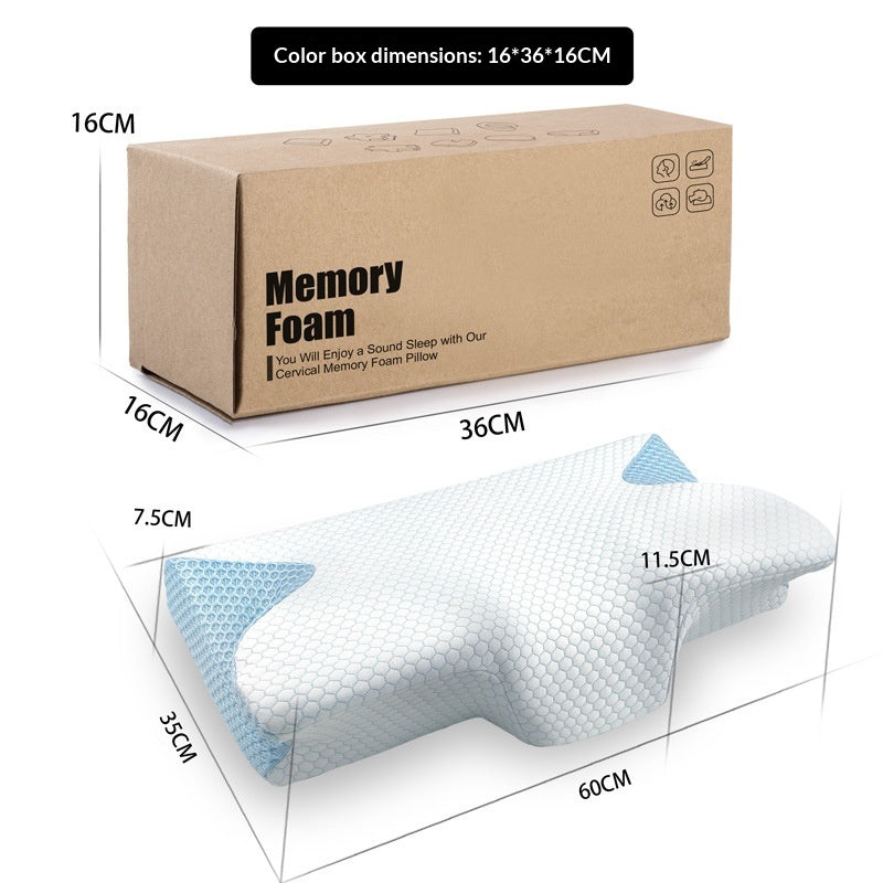Slow Rebound Memory Foam Neck Pillow - Supportive Travel & Office Cushion