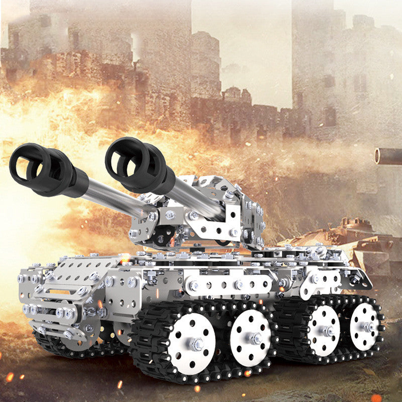 Mechanical Metal Building Blocks Set - Difficult Assembly Tank Series