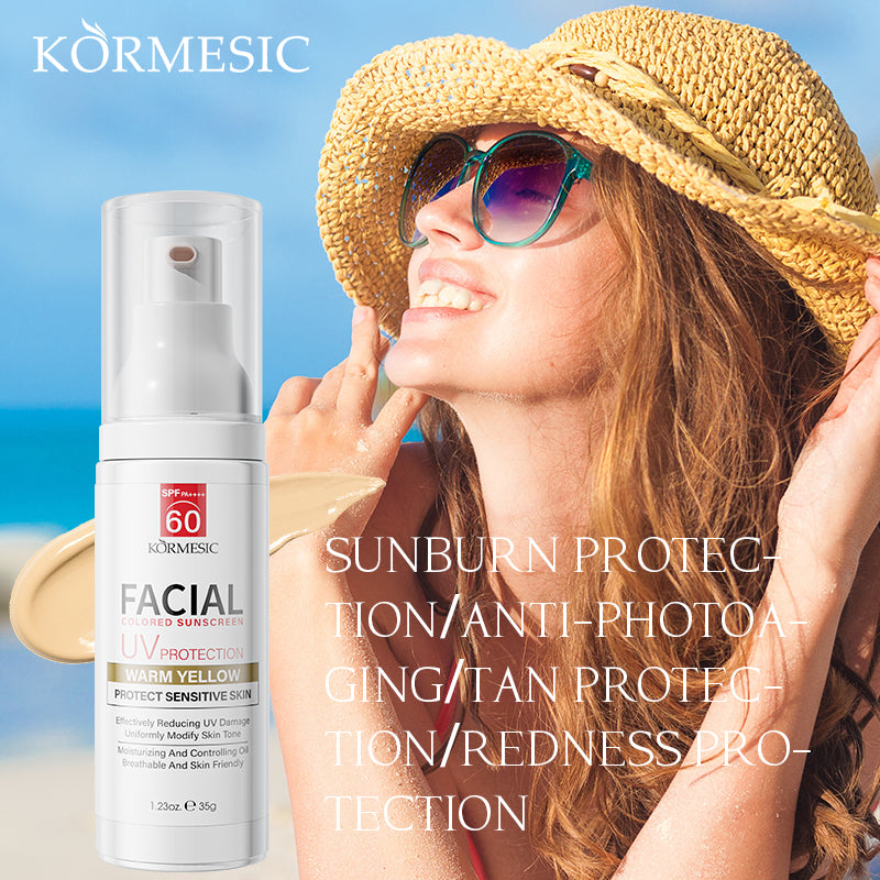 Tinted Facial Sunscreen Lotion SPF Protection for Skin Care