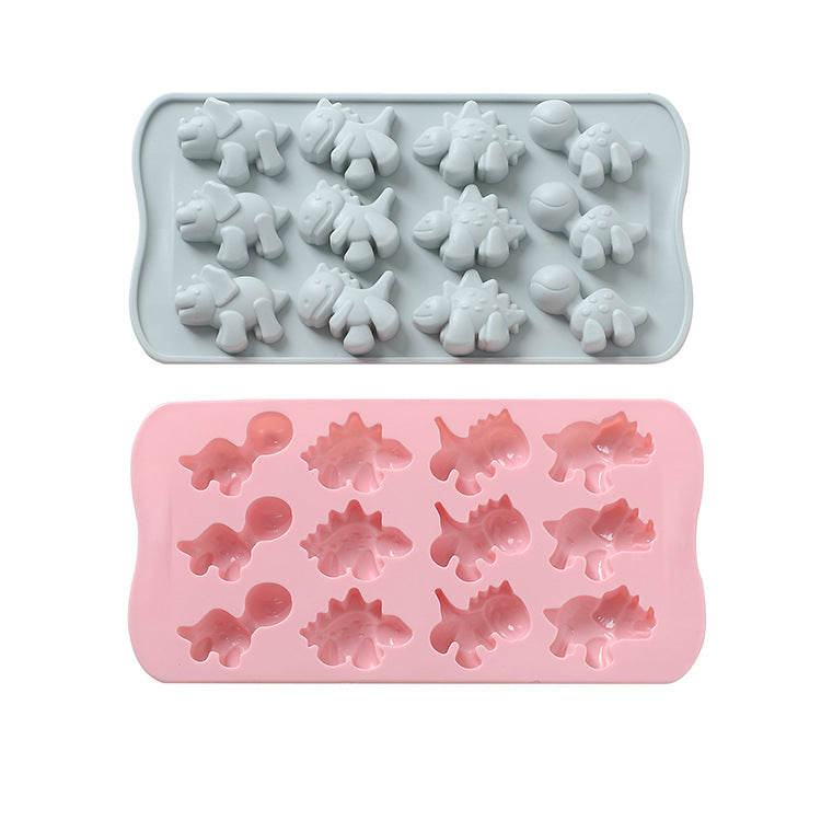 Animal Shape Silicone Mold for Chocolate Candy Baking Ice Cube Crafts - Pink & Blue Variants