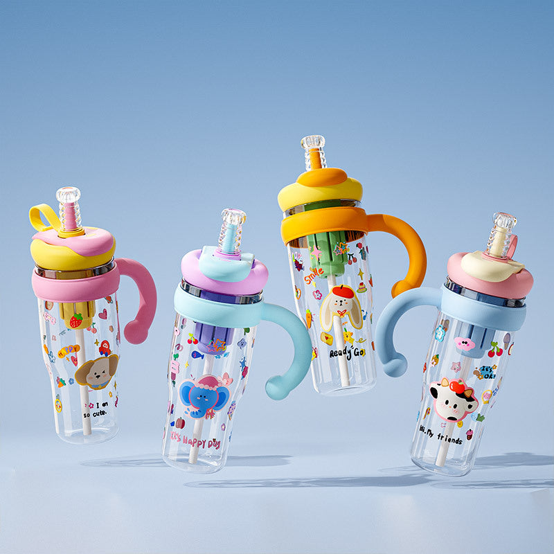 Ice-Blended Jumbo Water Bottle with Cartoon Colors - 1300ml Drinkware