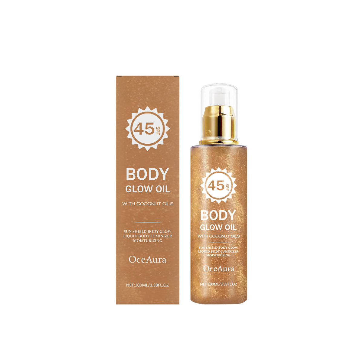 Coconut Glitter Sunscreen 100ml Outdoor Skin Protection Lotion