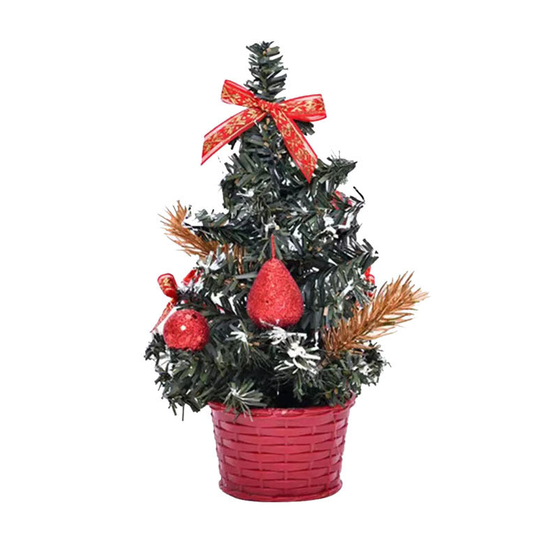 Mini Christmas Tree LED Lights Decoration - PVC Desktop Ornaments