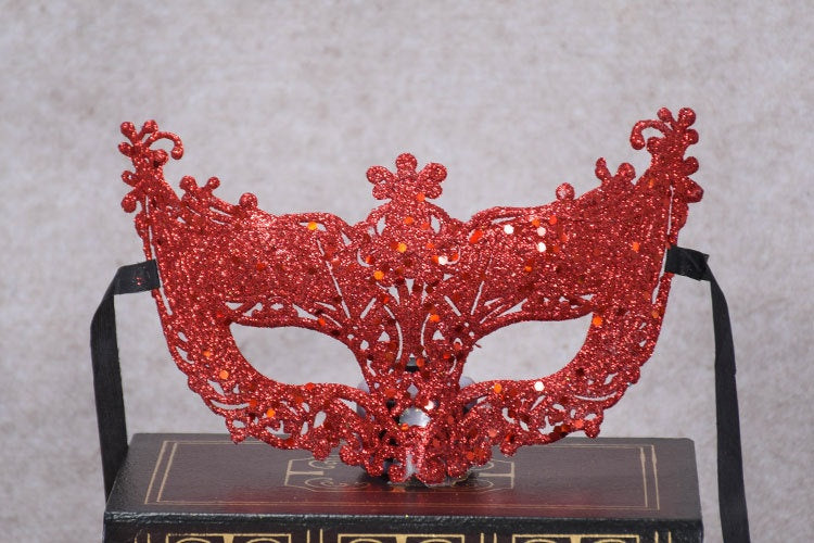 Gold Half Face Mask for Parties and Costumes - Bright Gold, Free Size