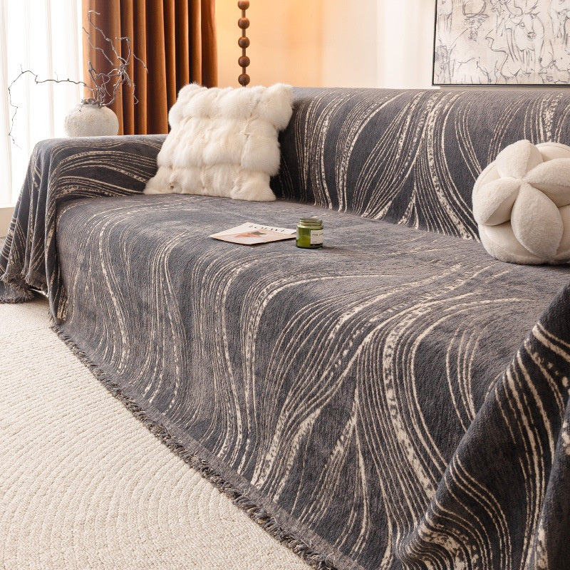 Thickened Non-Slip Cat-Proof Sofa Cover - Full Coverage, Modern Chenille Design