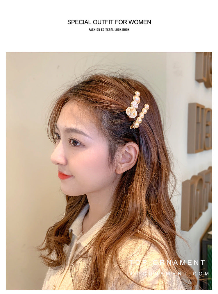 Women's Hair Clip Set - Fringe Side Barrettes in Multiple Colors & Styles