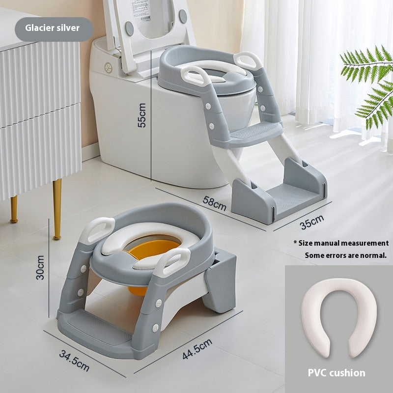 Two-in-One Baby Toilet Ladder with Stable Self-Contained Design - Multiple Colors