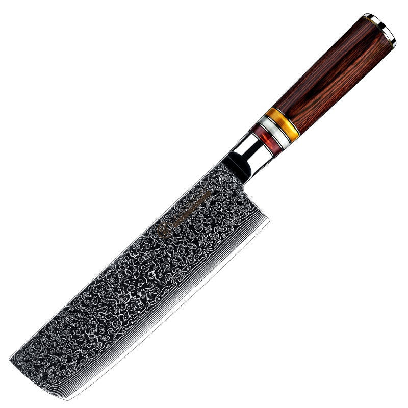 Chef Knife AUS10 Steel Core - Japanese Style, Damascus Layered Kitchen Knife