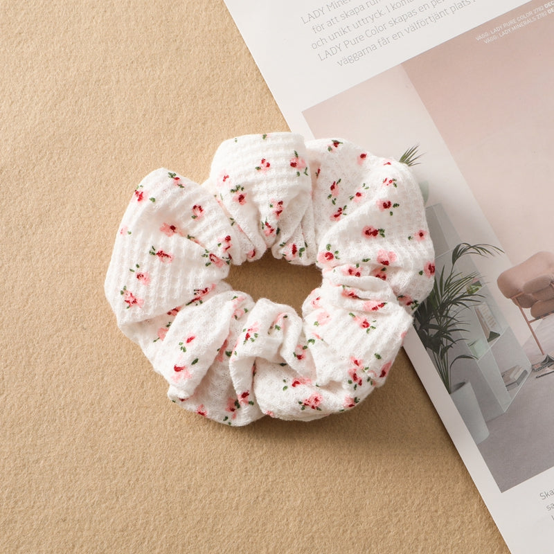 Plaid Print Cotton Hair Tie