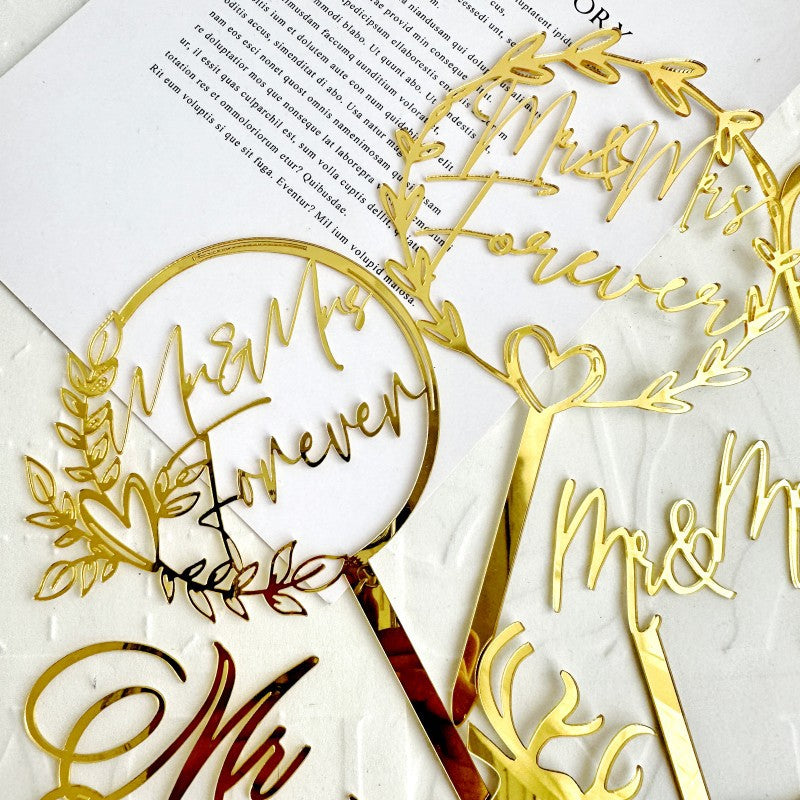 Wedding Proposal Acrylic Cake Insert - Love Heart Ring & More