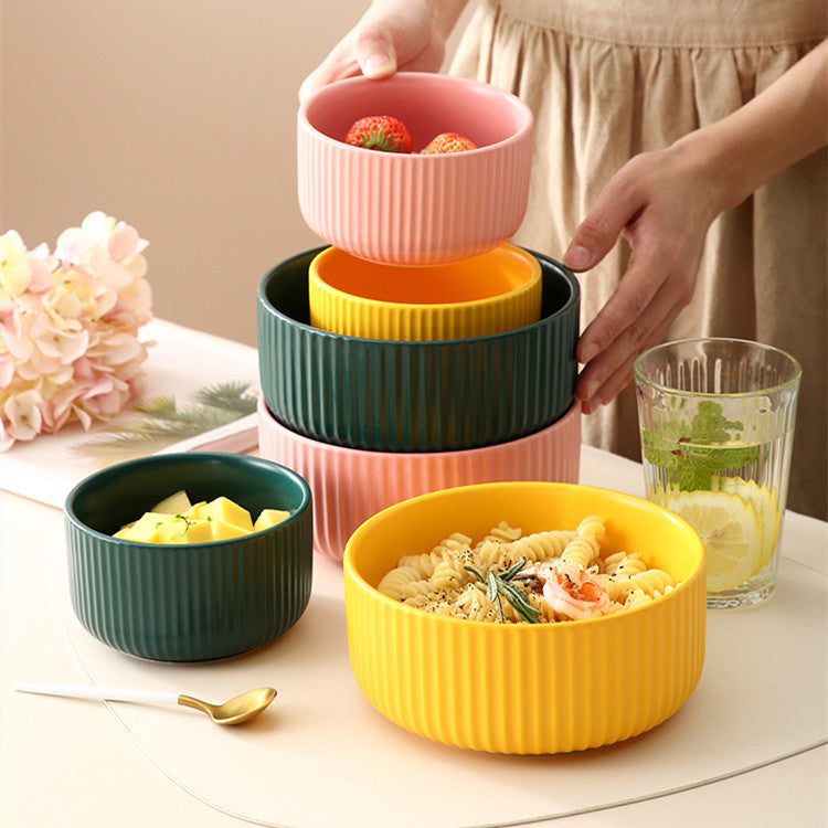 Ceramic Oven Baking Bowl Set - Food Safe, Multi-Size & Color Options