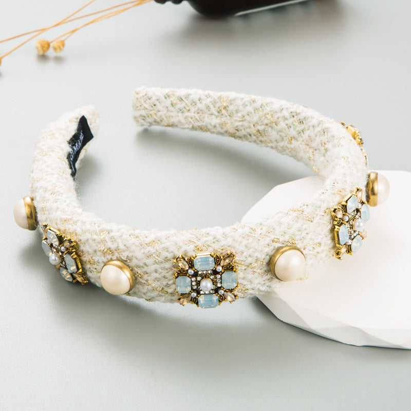 Colorful Glass Pearl Headband - Multiple Colors