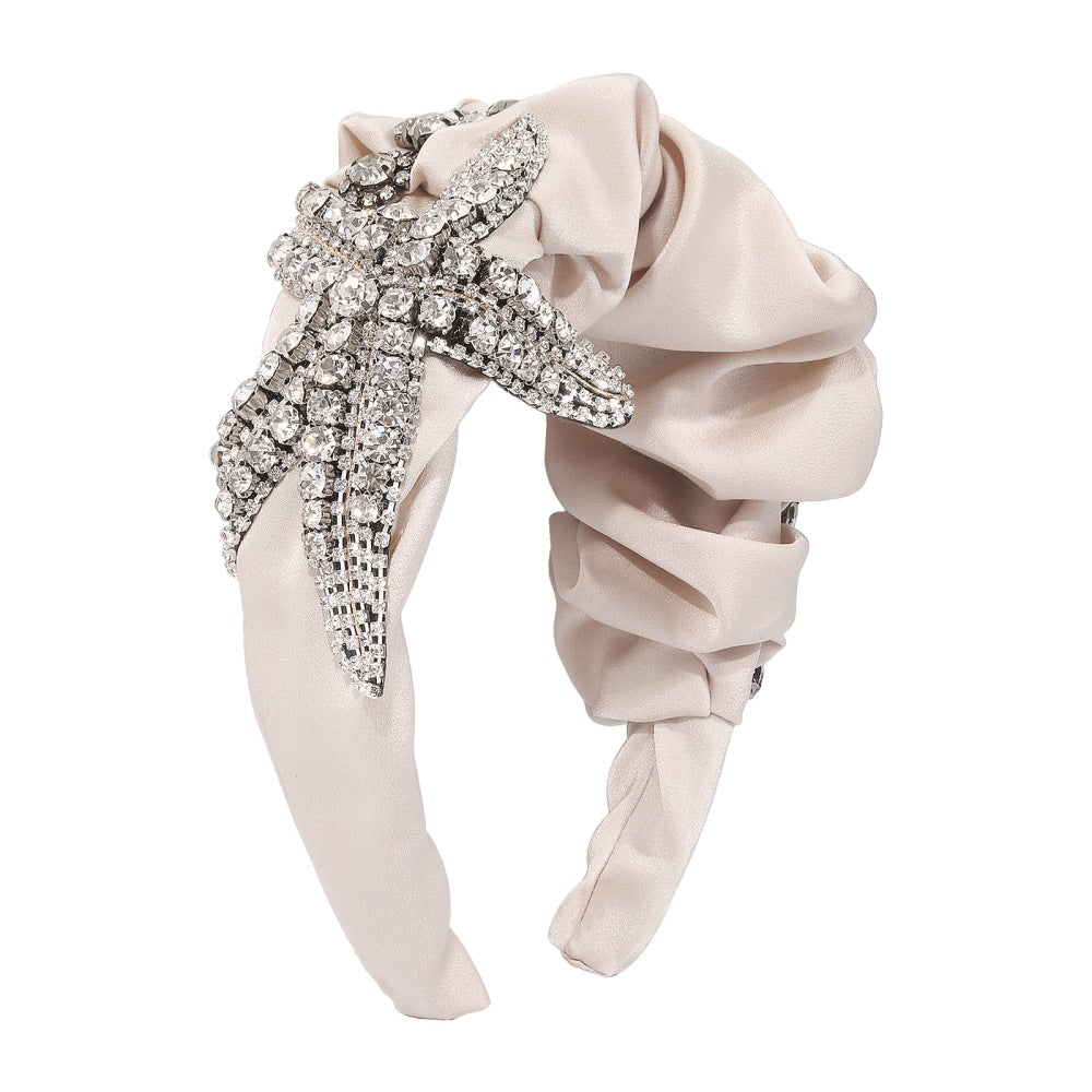 Starfish Headband Hair Claw Clip with Rhinestones