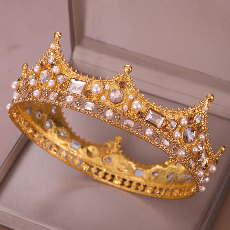 Rhinestone Pearl Crown Headband