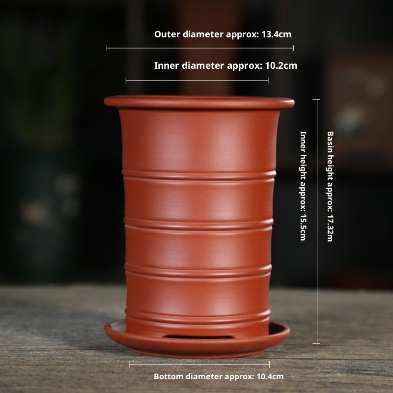 Decorative Flower Pot with Dish Holder for Flowers and Green Plants